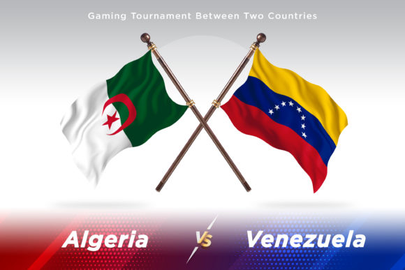 Algeria and Venezuela Flag Design for Creative Projects