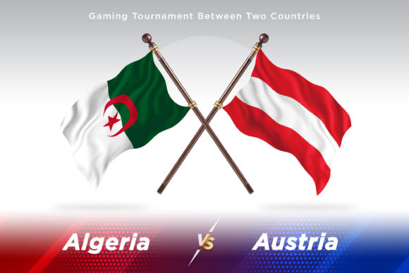 Algeria Versus Austria Two Flags Design