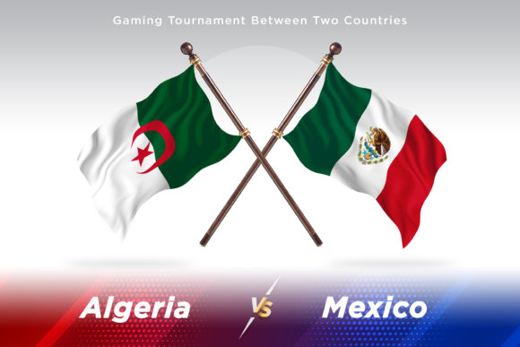 Algeria Versus Mexico Two Flags