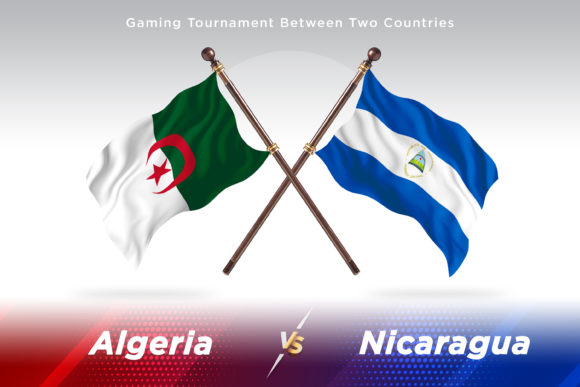 Algeria Versus Nicaragua Two Flags