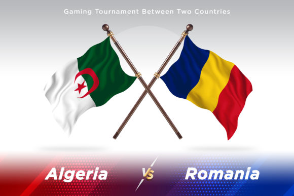 Algeria Versus Romania Two Flags: A Creative Resource for Designers and Content Creators