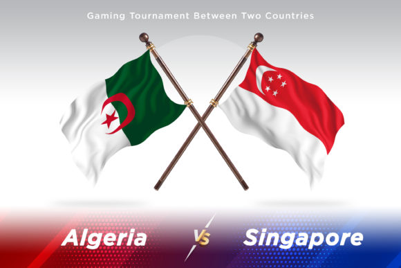 Algeria Versus Singapore Two Flags Design