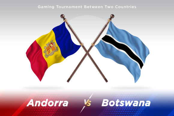 Andorra Versus Botswana Two Flags Design