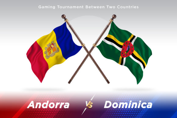 Andorra Versus Dominica Two Flags Design