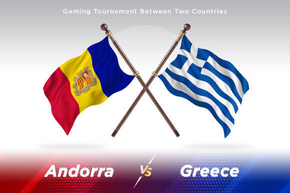 Andorra Versus Greece Two Flags Design