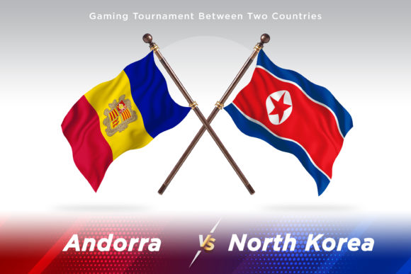Andorra Versus North Korea Two Flags