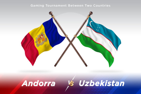 Andorra Versus Uzbekistan Two Flags
