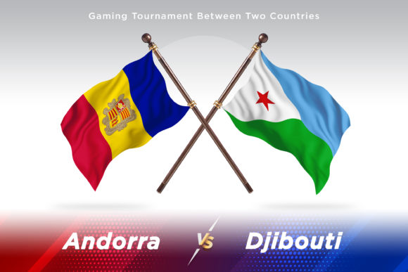 Andorra vs Djibouti Flag Design for Creative Projects