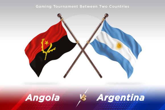 Angola Versus Argentina Two Flags Design