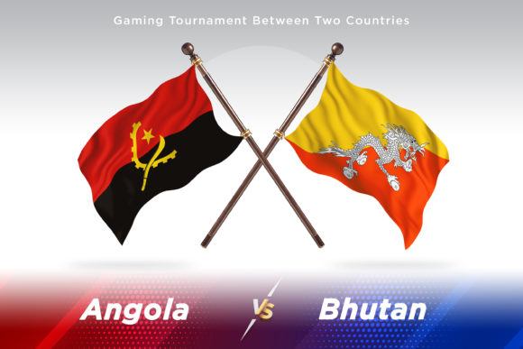 Angola Versus Bhutan Two Flags: A Unique Concept for Creative and Professional Use