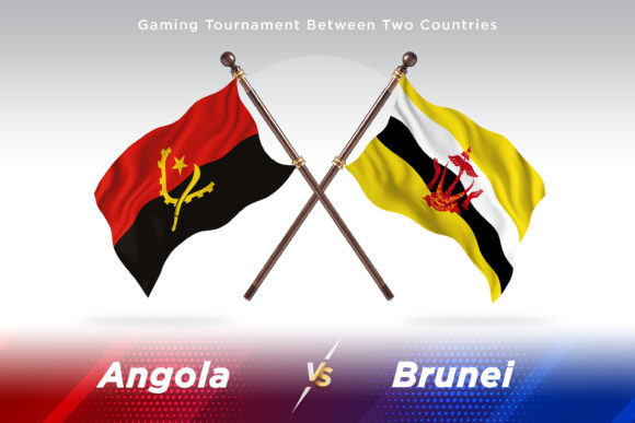 Angola Versus Brunei Two Flags: A Creative Design Resource for Global Branding